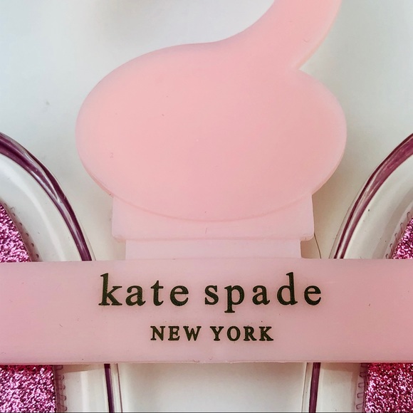 Kate Spade Pink Jill Flip Flop Sandal Clear Gold - Picture 5 of 8